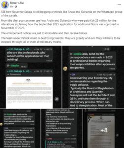 Screenshots from Robert Alai Nairobi Kileleshwa MCA