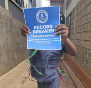Guinness World Records Honors Truphena Muthoni After Completing 48-Hour Tree-Hugging Challenge