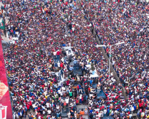 Edwin Sifuna during Kitengela Rally