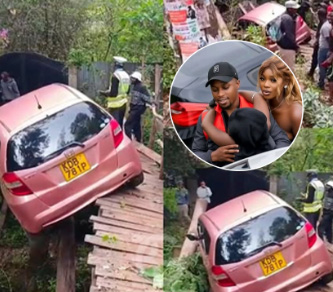 Awkward Moment in Naivasha After Lovebirds Having a Good Time Forget to Place the Car’s Handbrake and End Up Stuck on a Bridge
