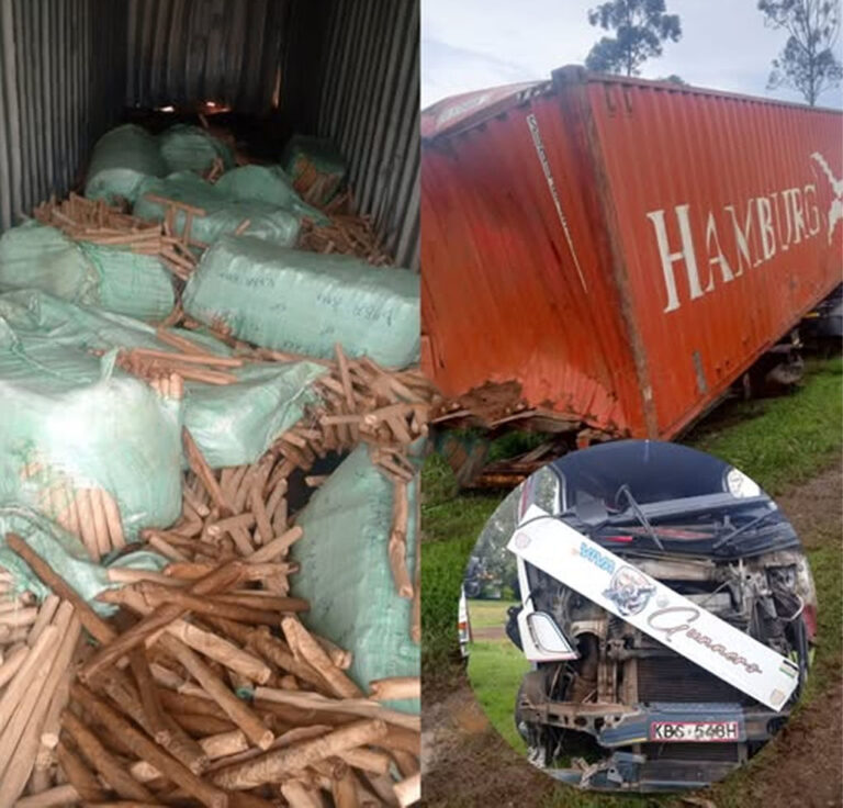 Driver Arrested in Migori After Trailer With Bhang Worth KSh 34 Million Falls Into River Kuja