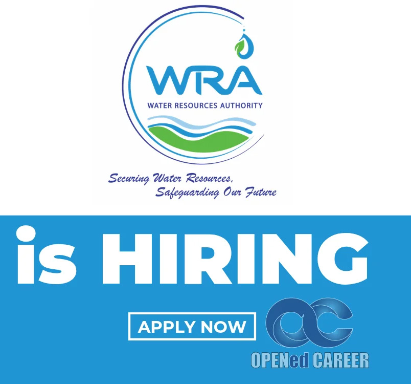 120 Job Vacancies Open at Water Resources Authority (WRA) in Kenya 120 Job Vacancies Open at Water Resources Authority (WRA) in Kenya