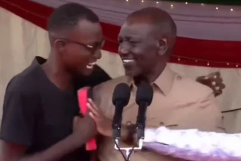 Ruto Security Breach in Kilifi as Man Reaches Podium and Hugs President Ruto Security Breach in Kilifi as Man Reaches Podium and Hugs President