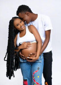 Baha and his girlfriend when she was pregnant