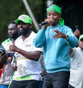 Samido and Methu campaigning for Sammy Kamau Ngotho