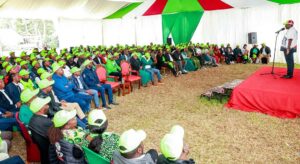 Rigathi Gachagua engaging leaders at Wamunyoro residence