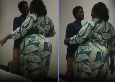 Lucky GenZ bagges himself a plus size Mumamaz, he shares a video of happy momement goofing arround with the woman.