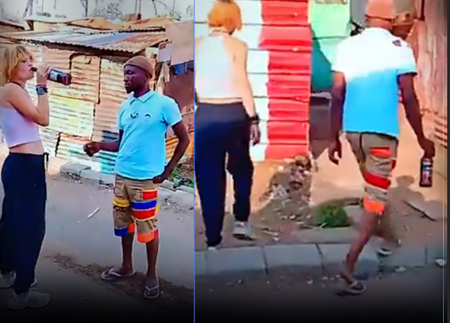 Man Approaches Mzungu Woman, Gives Her a Bottle and Leaves With Her to His Mabati House in the Ghetto